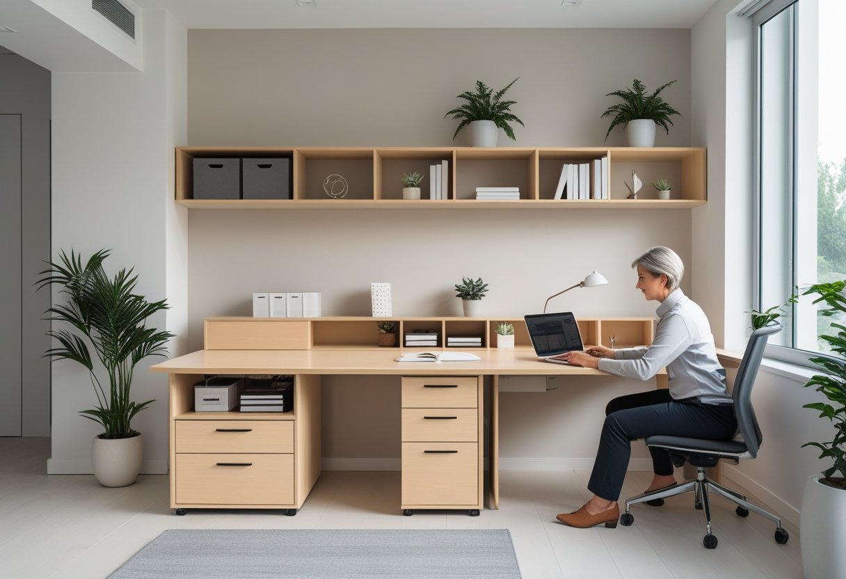 Sådan skaber du et funktionelt hjemmekontor med skrivebord med praktisk opbevaring